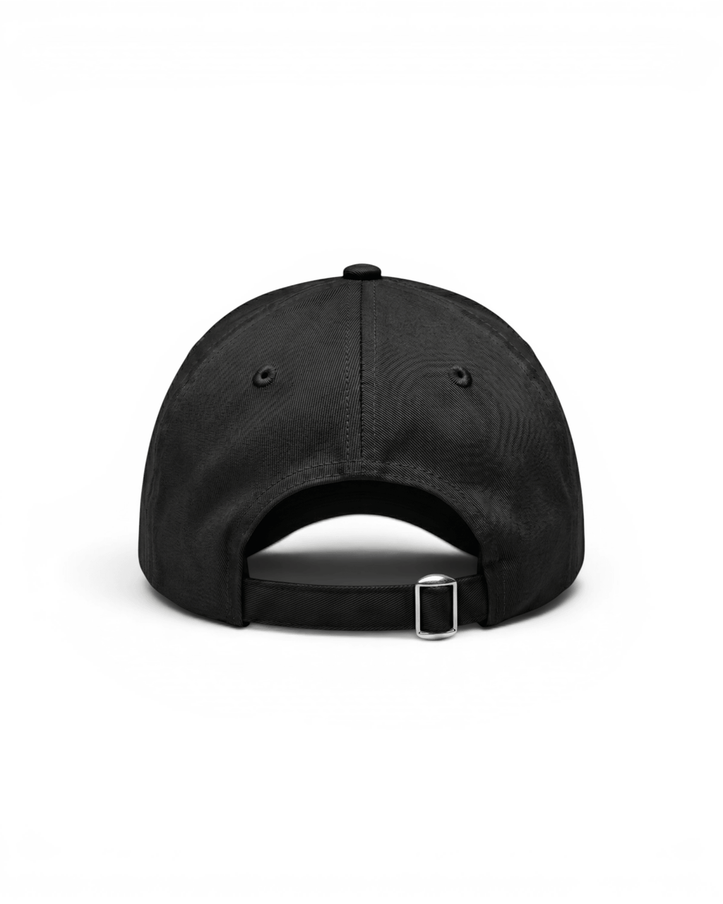 Signature Embroidered Dad Hat - Black