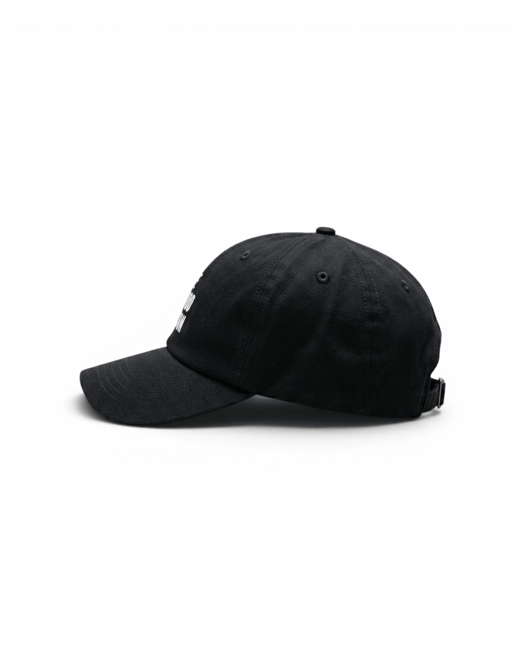 Signature Embroidered Dad Hat - Black