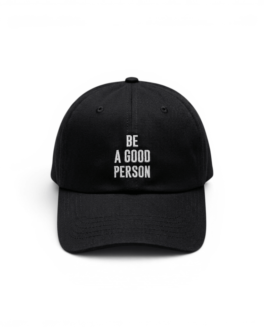 Signature Embroidered Dad Hat - Black