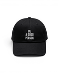 Signature Embroidered Dad Hat - Black